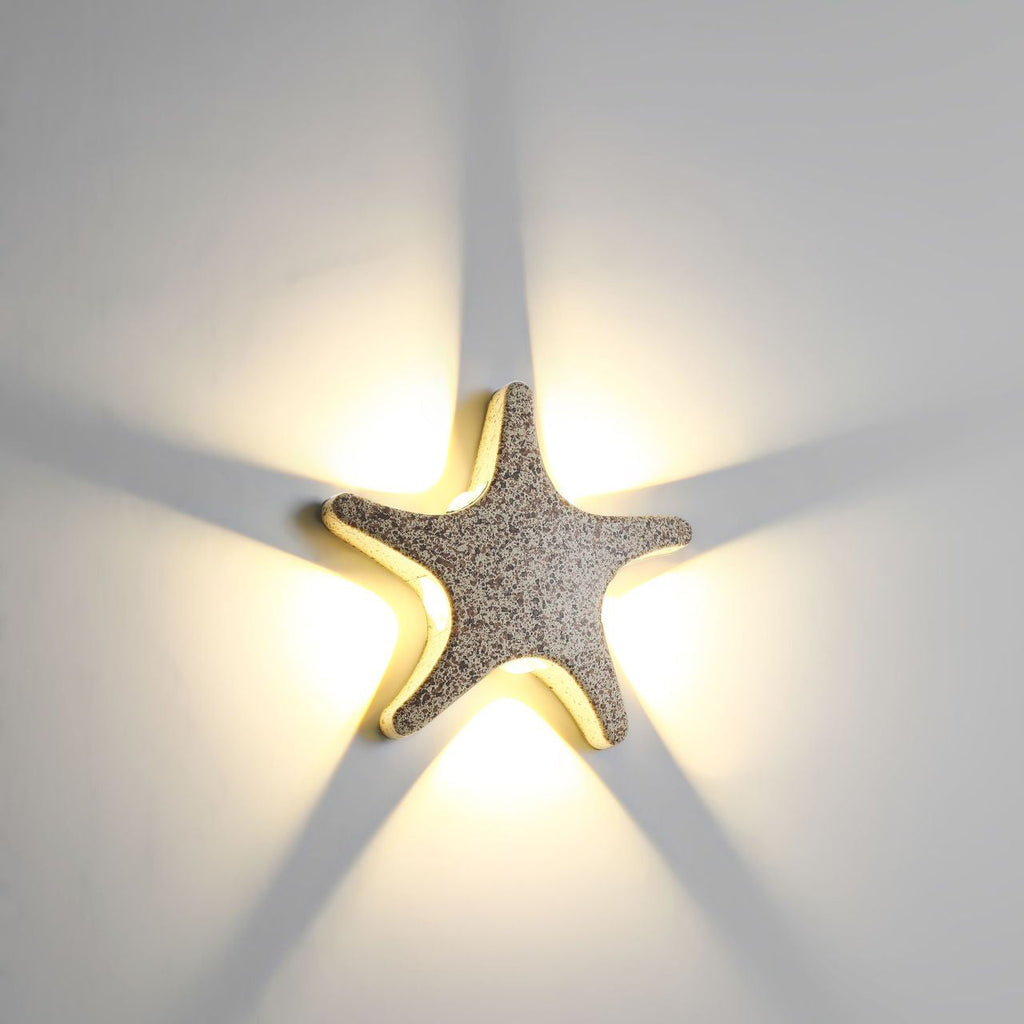 Contemporary Aluminum Starfish LED Waterproof Wall Sconce for Outdoor Patio Lighting