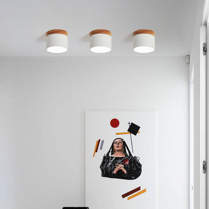 Scandinavian Macaroon LED Flush Mount Ceiling Light - Solid Color Design