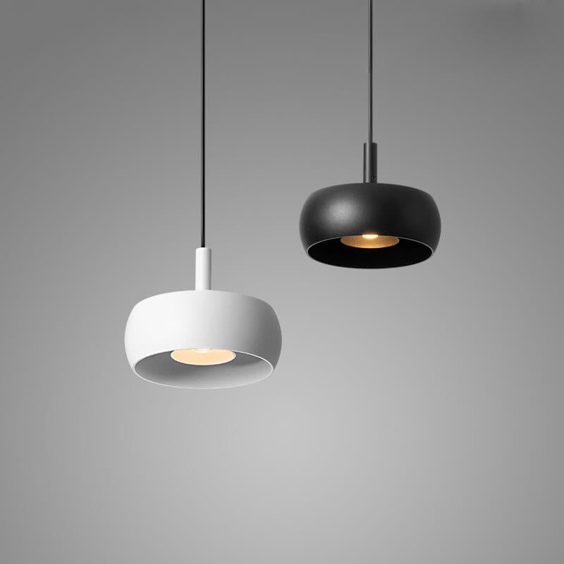 Nordic Minimalist Dome Aluminum LED Pendant Light Retractable