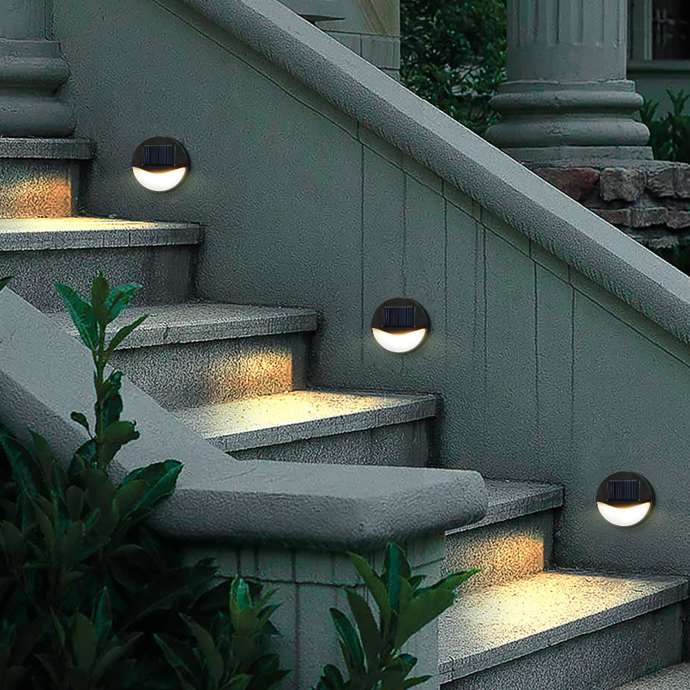 Modern Minimalist Square LED Solar Step Light - Waterproof Outdoor Patio Lighting
