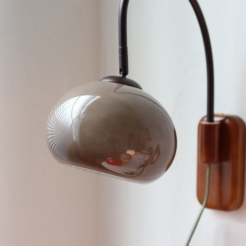 European Minimal Glass Solid Wood Wall Sconce Lamp - Modern Lighting Fixture for Home Décor