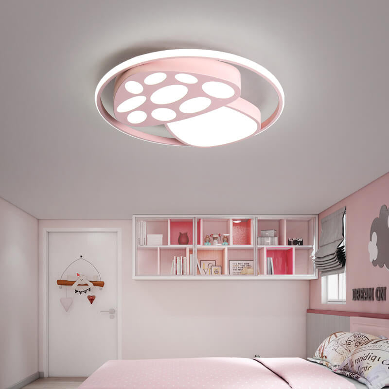 Modern Cartoon Mushroom Circle LED Kids Flush Mount Ceiling Light Creative Nursery Room Lighting Fun Colorful Design Children’s Bedroom Fixture Child-Friendly Indoor Lighting Energy-Efficient LED Ceiling Light Bright Decorative Lighting for Kids Playroom