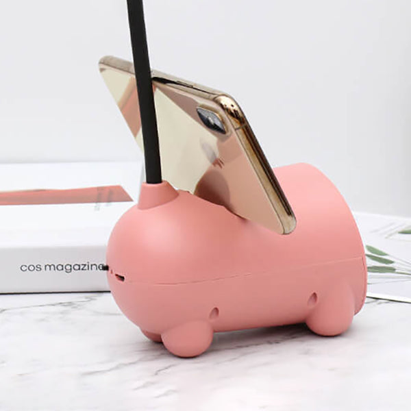 Cartoon Creative Rabbit LED Touch USB Pen Holder Desk Lamp, Cute Desk Decor, Adjustable Brightness, Modern Office Accessories, Fun Kids Room Lighting, Unique Gifts for Students and Animal Lovers