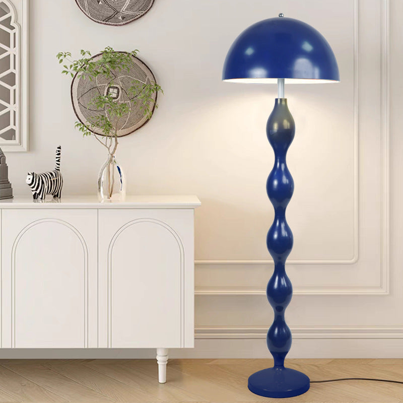 Contemporary Scandinavian Iron Mushroom Shade 1-Light Floor Lamp for Bedroom