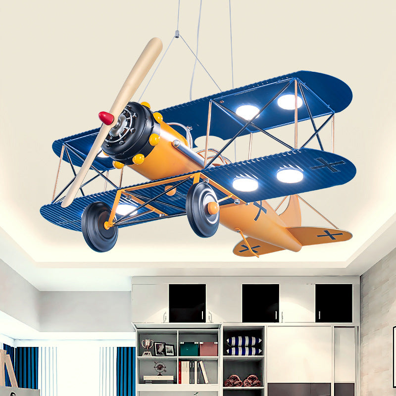 Contemporary Creative Kids Aircraft Hardware Acrylic LED Chandelier for Bedroom – Unique Aviation-Inspired Lighting, Modern Kids Room Decor, Airplane-Themed Light Fixture, Stylish Acrylic Chandelier, Beautiful Children’s Bedroom Lighting, Colorful LED Han