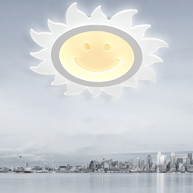 Creative Cartoon Smiley Sun LED Ceiling Light Fixture