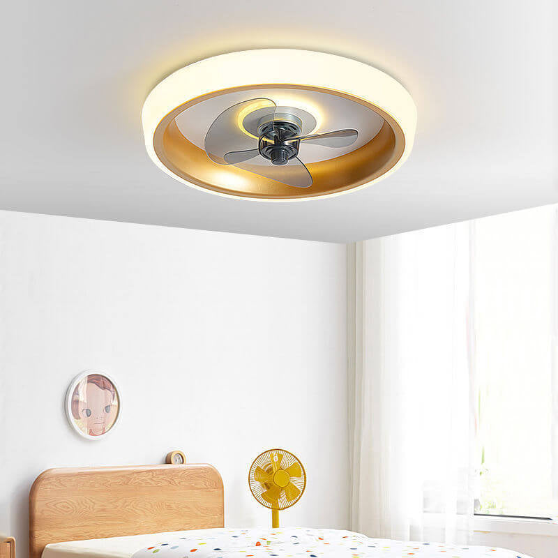 Modern Acrylic LED Ceiling Fan Light - Lightweight Flush Mount Fixture