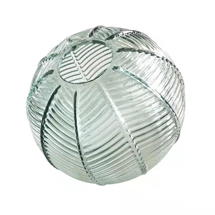 Contemporary Green Leaf Glass Ball Pendant Light for Living Room