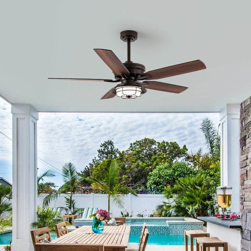 Industrial Waterproof Wood Fan Blade Ceiling Fan Light Outdoor Patio

Enhance your outdoor space with this contemporary industrial ceiling fan light, featuring durable waterproof wood fan blades and a sleek round iron frame. Perfect for patios, this styli