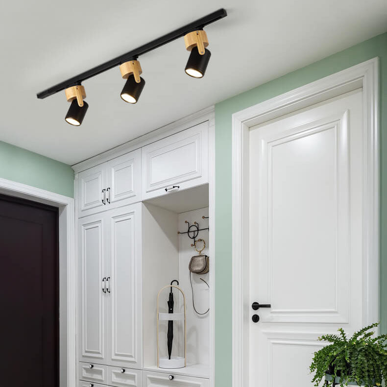Modern Minimalist LED Track Light - 3-Light Flush Mount Ceiling Fixture for Living Room & Bedroom