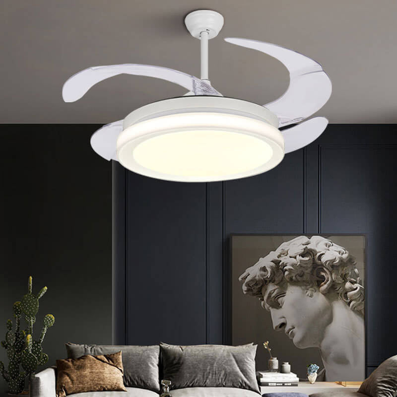 Nordic Invisible Fan LED Ceiling Light Downrod Design