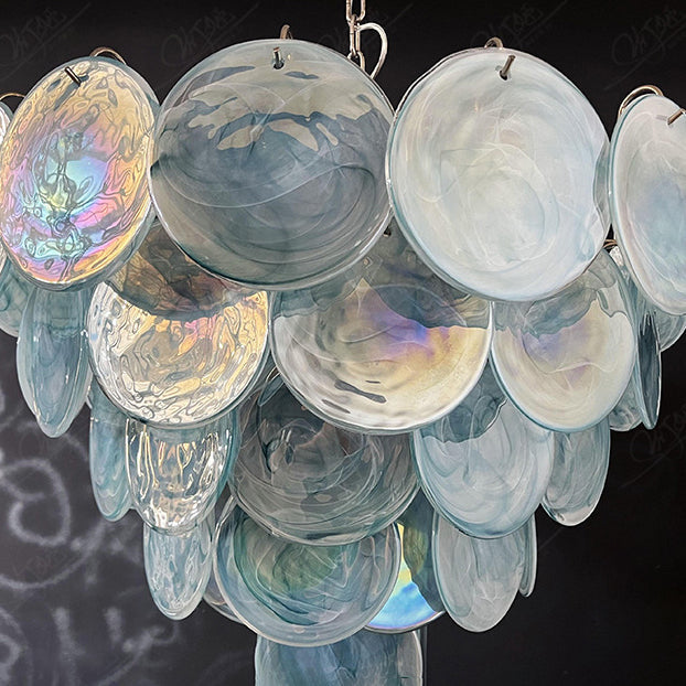 Traditional French Flower Shaped Iron Glass Chandelier - 5/9/12 Light Living Room Decor