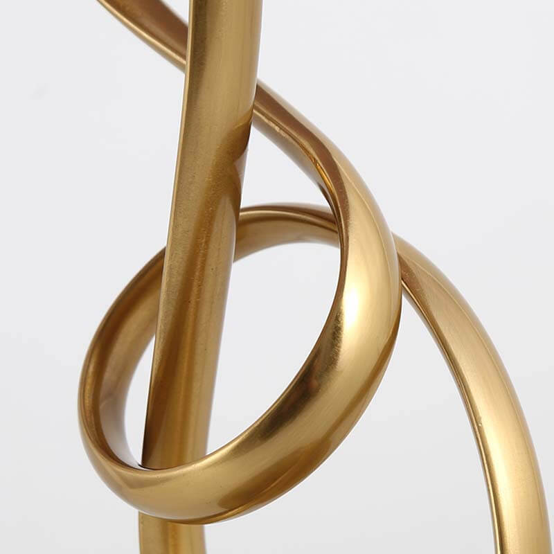 Modern Luxury Red Fabric Iron Knot Ring 1-Light Table Lamp for Bedroom, Contemporary Decor, Elegant Nightstand Lighting, Stylish Home Accent, Unique Design Table Lamp, Bedroom Lighting Fixture, Modern Table Lamp with Red Shade, Iron and Fabric Combination