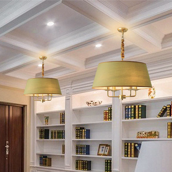European Vintage Classic Iron 4-Light Pendant Lamp