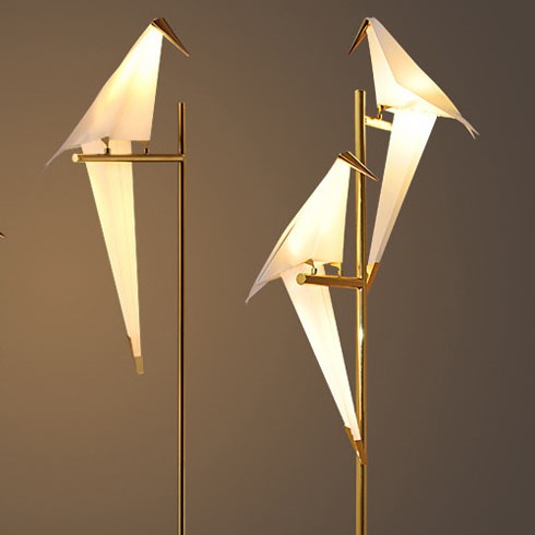 Modern Nordic Iron Bird 1/2-Light Floor Lamp - Stylish Standing Lighting for Living Room, Bedroom, Office, or Home Decor