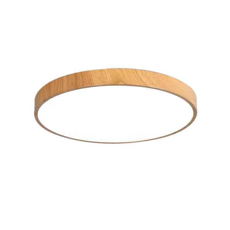 Contemporary Scandinavian Round PVC Iron LED Flush Mount Ceiling Light for Bedroom