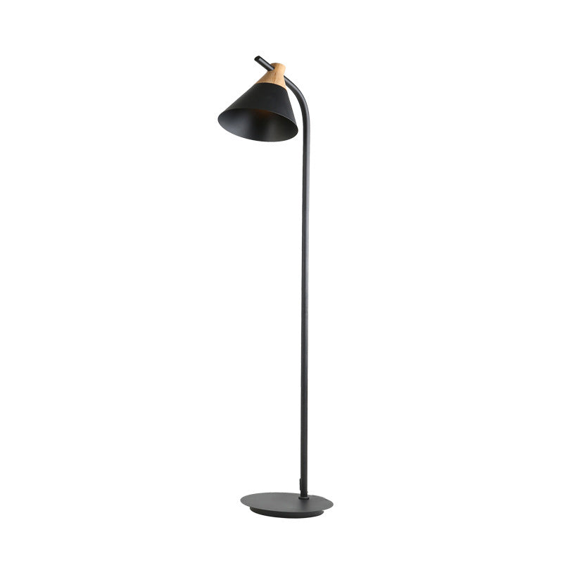 Contemporary Nordic Round Macaron Metal Floor Lamp - Modern 1-Light for Living Room