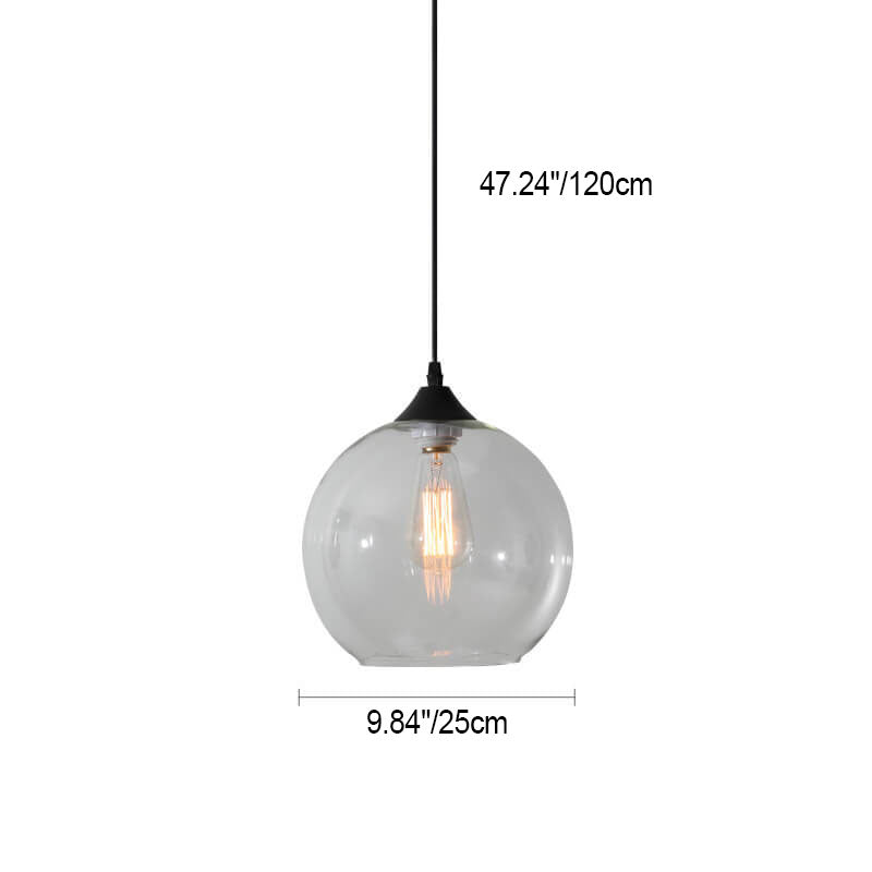 Modern Minimalist Stained Glass Iron 1-Light Pendant for Living Room