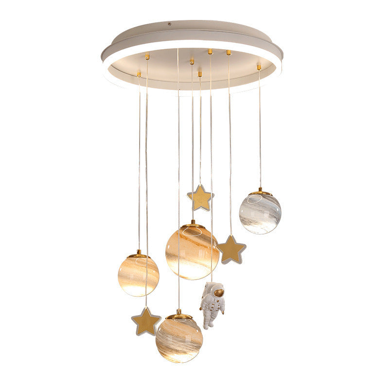 Contemporary Scandinavian Space Planet LED Kids Flush Mount Ceiling Light  

Illuminate your child's bedroom with this stylish Contemporary Scandinavian Space Planet Acrylic Glass Round Shade LED Flush Mount Ceiling Light. Perfect for creating a modern, w