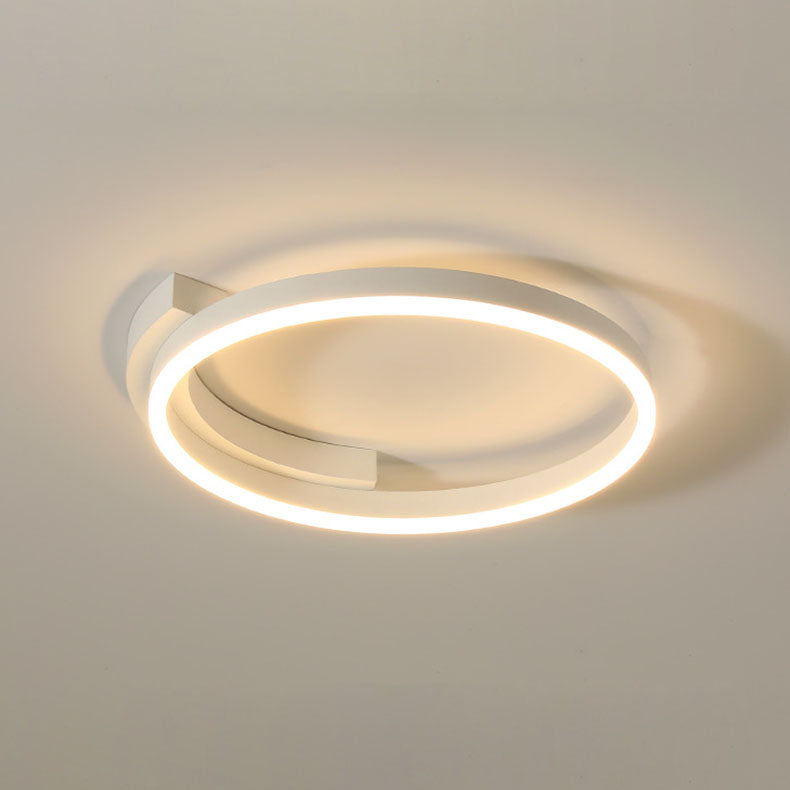 Modern Minimalist LED Flush Mount Ceiling Light – Acrylic & Aluminum Circle Ring for Living Room