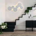 Modern Minimalist Round Eclipse Iron LED Wall Sconce Lamp for Living Room Lighting