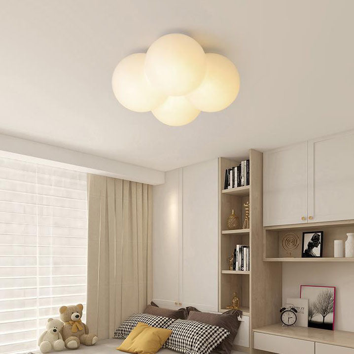 Modern Minimalist Flower Bubble LED Ceiling Light for Kids, Flush Mount Design, Colorful Nursery Lighting, Children's Room Decor, Energy-Efficient Illumination, Playful Floral Pendant Light, Cute Bedroom Fixtures, Stylish Ambient Lighting for Toddlers