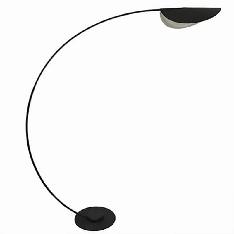 Italian Minimalist Fishing Rod Floor Lamp - Wicker Iron 1-Light Design