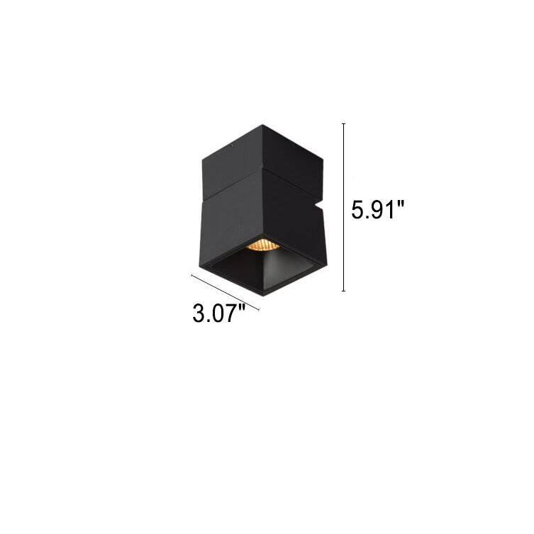 Modern Black & White Foldable LED Semi-Flush Mount Light