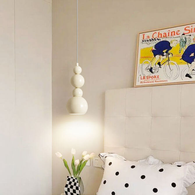Creative Cream Iron Gourd Skewers Chandelier - 4/8 Light Modern Lighting Fixture