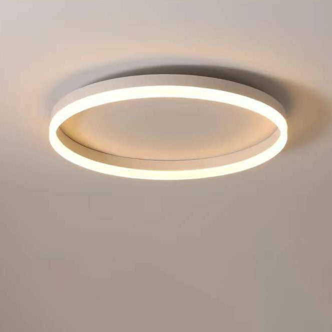 Nordic Minimalist Circle Ring LED Flush Mount Ceiling Light - Iron & Acrylic Design