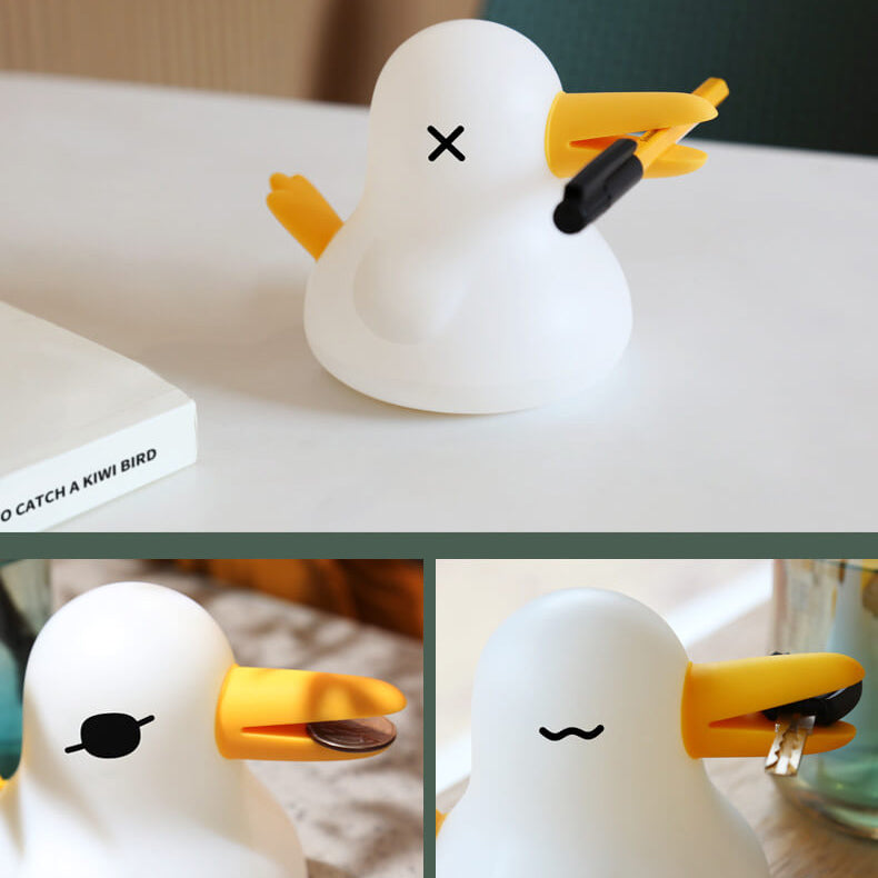 Cartoon Kiwi Bird Silicone Rechargeable Timer Dimmable LED Decorative Table Lamp Cute Nursery Night Light Portable Kids Room Lighting Gift for Children Home Decor Modern Design Battery Operated Adjustable Brightness ребенка освещение