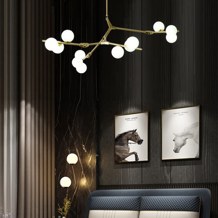 Modern Creative Magic Bean Branch Chandelier - 12/18/24 Light Glass Fixture, Elegant Design, Statement Lighting, Home Decor, Hanging Lamp, Unique Ceiling Fixture, Contemporary Style, Dining Room, Living Room, Bedroom Lighting