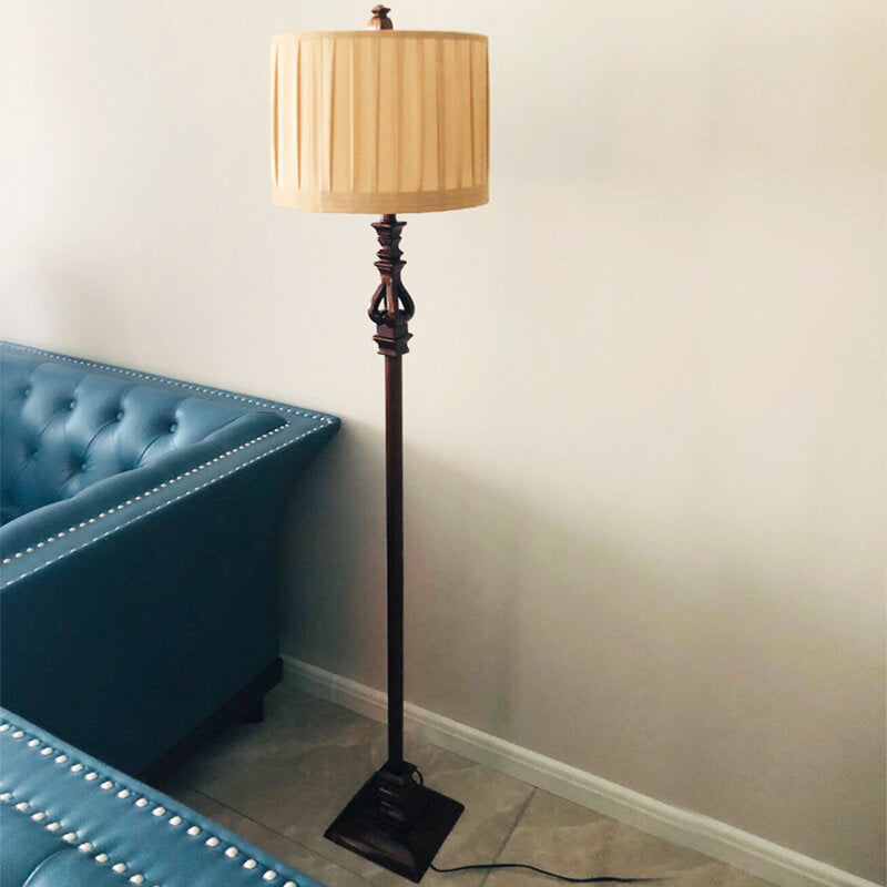 Modern European Retro Pleated Floor Lamp - 1-Light Designer Lighting