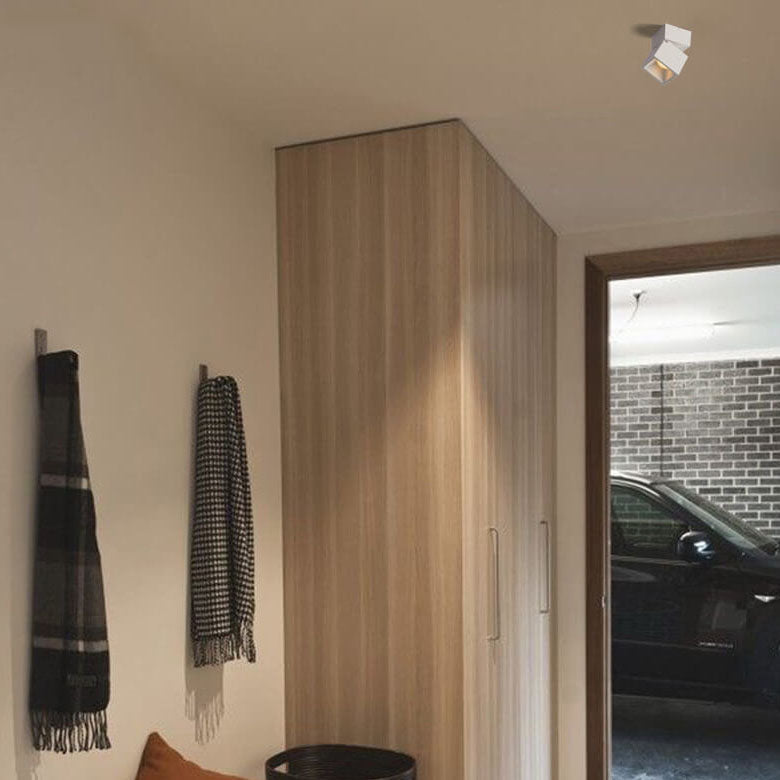 Modern Black & White Foldable LED Semi-Flush Mount Light