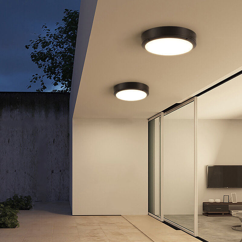 Modern Outdoor Waterproof Aluminum Round LED Ceiling Light for Patios