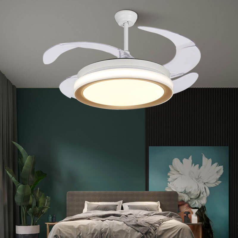 Nordic Invisible Fan LED Ceiling Light Downrod Design