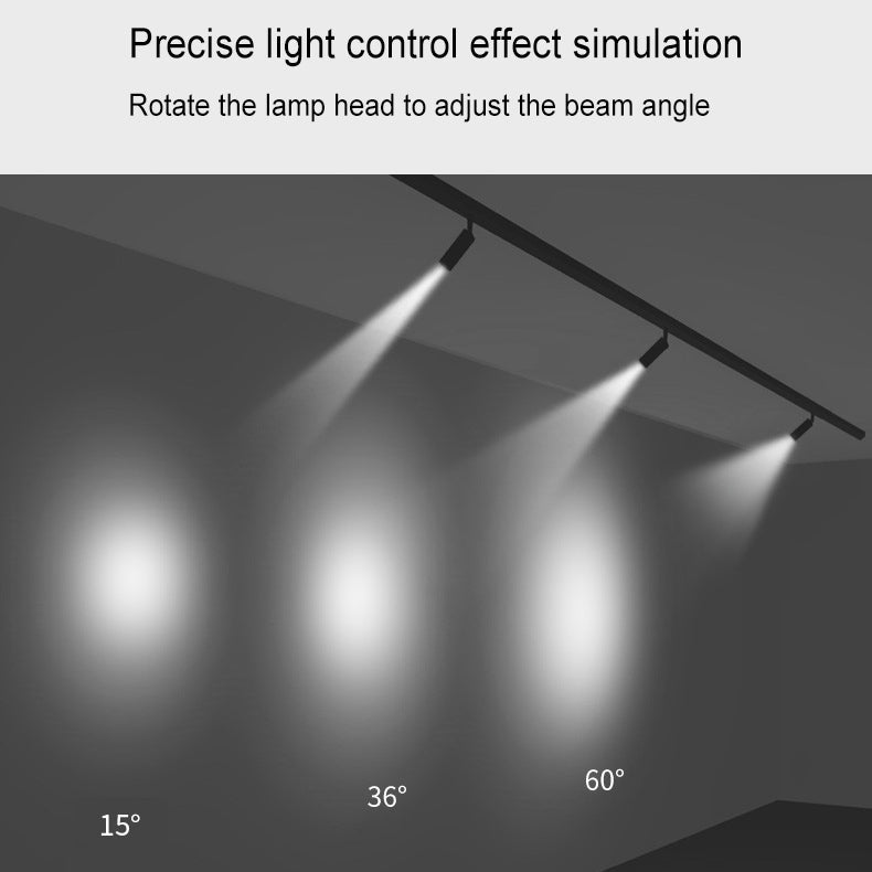 Modern Minimalist LED Track Lighting - Adjustable Dimmable Spotlight for Living Room | 3/4/5 Light Flush Mount