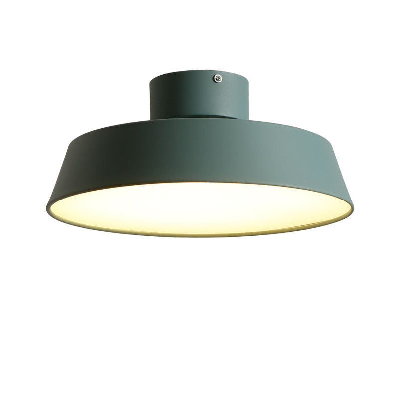 Contemporary Scandinavian Round Iron LED Flush Mount Ceiling Light