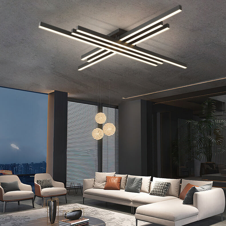 Industrial Aluminum Geometric LED Flush Mount Light