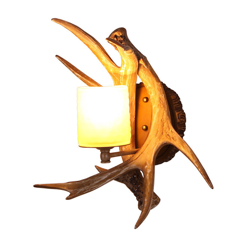Modern Retro Antler Glass Wall Sconce Lamp - Stylish Home Lighting Fixture