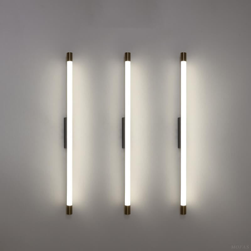 Modern Minimalist LED Wall Sconce - Thin Tube Aluminum Lamp for Living Room