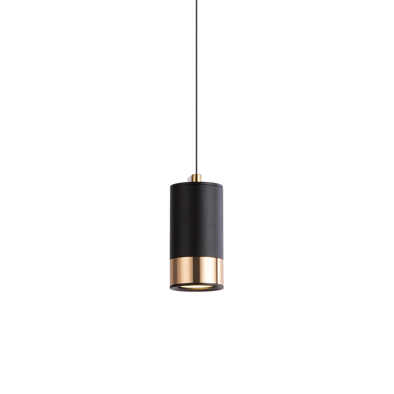Modern Minimalist Iron Column Pendant Light - 1-Light Fixture for Living Room