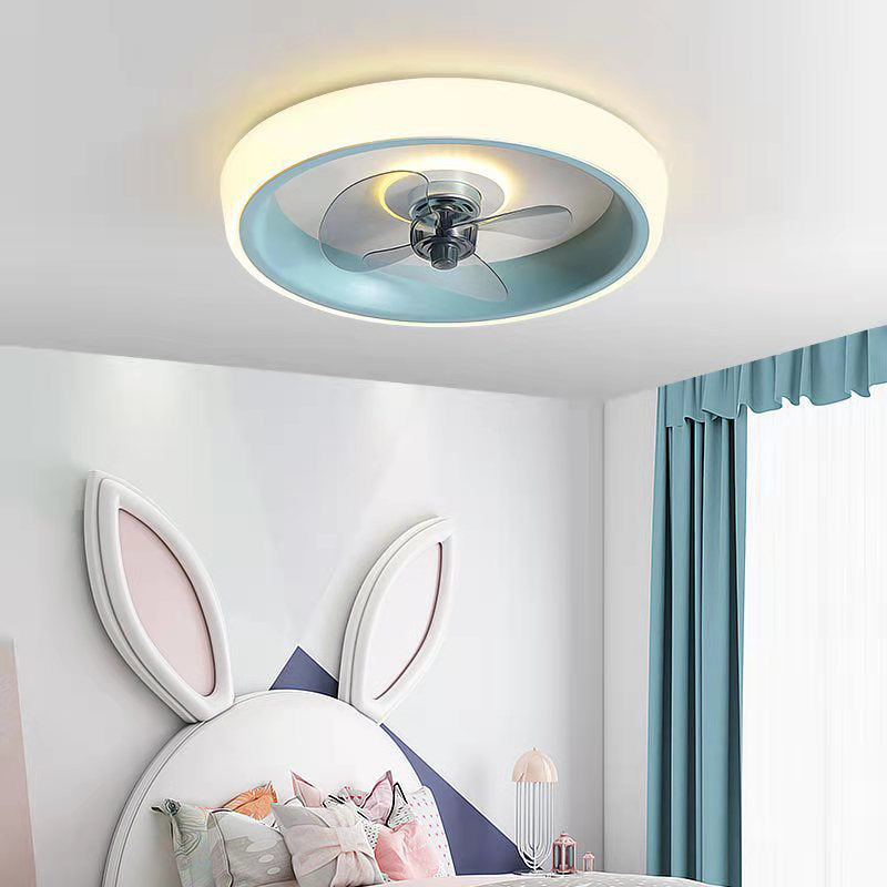 Modern Acrylic LED Ceiling Fan Light - Lightweight Flush Mount Fixture