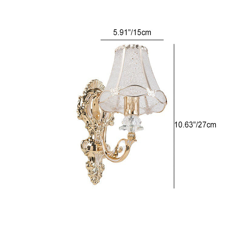 Traditional Resin Iron Conic Cylinder 1-Light Wall Sconce for Bedside