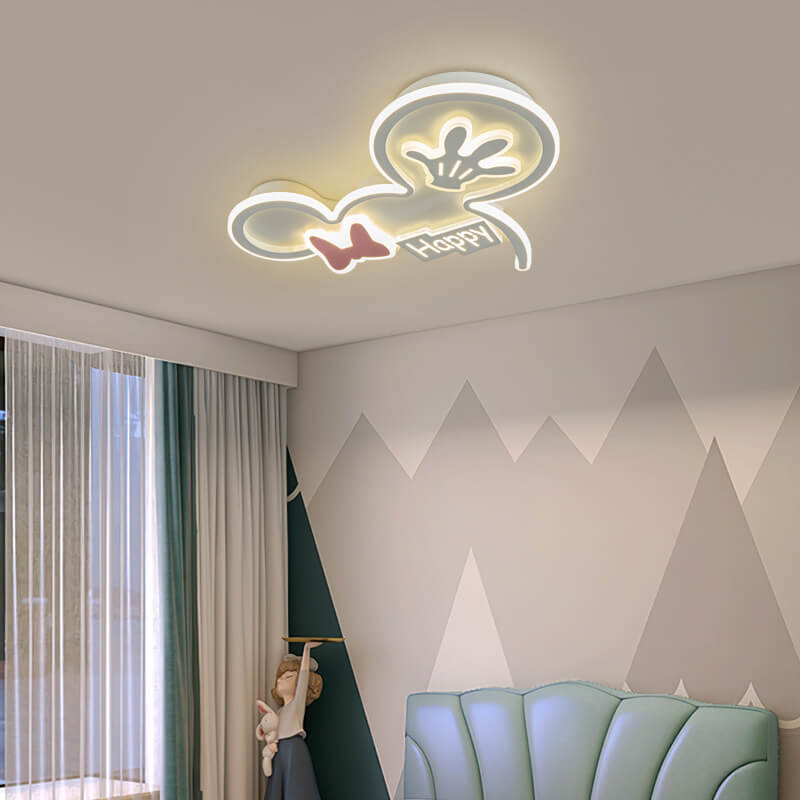 Minnie Mouse LED Flush Mount Ceiling Light for Kids' Rooms, Cartoon Ceiling Lighting, Disney Nursery Decor, Adjustable Brightness, Child-Friendly Design, Fun Bedroom Lighting, Cute Flush Mount Fixture for Girls, Kids' Ceiling Light Fixture, Playful Minnie