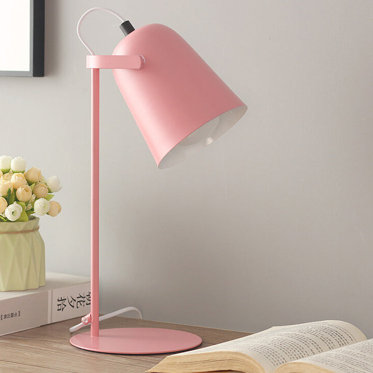 Nordic Macaroon Column Shade 1-Light Table Lamp - Modern Scandinavian Lighting, Elegant Home Decor, Stylish Nightstand Lamp, Minimalist Design, Contemporary Illumination, Bedroom & Living Room Accent, Decorative Table Light, Warm Cozy Atmosphere, High-Qua