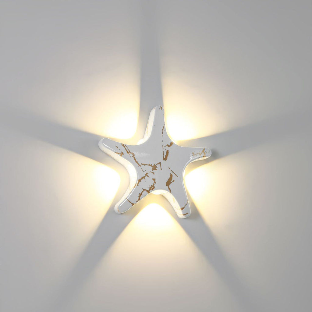 Contemporary Aluminum Starfish LED Waterproof Wall Sconce for Outdoor Patio Lighting