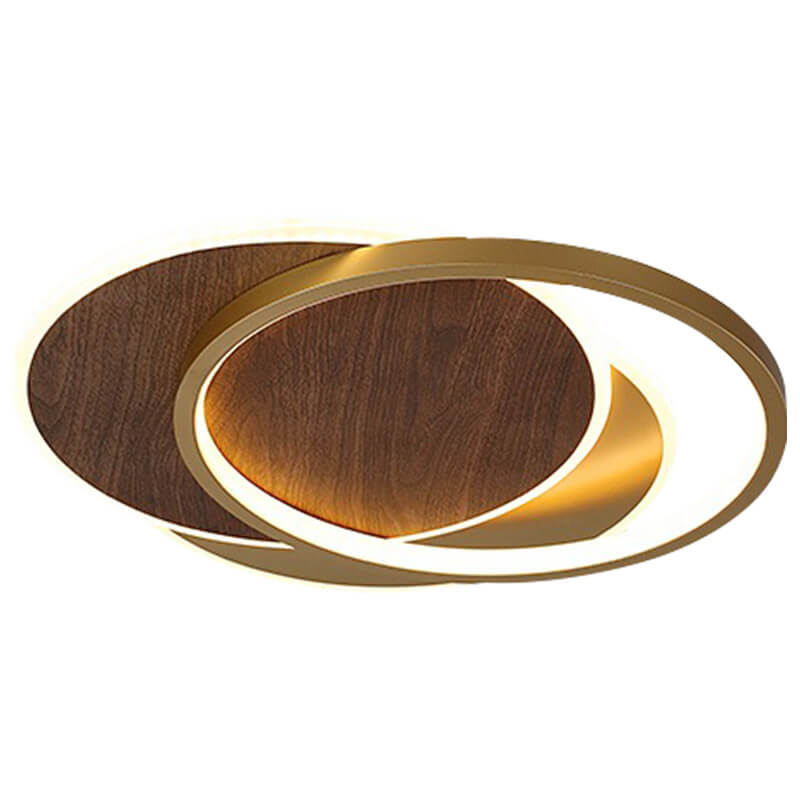 Modern Nordic Wrought Iron Round LED Flush Mount for Living Room