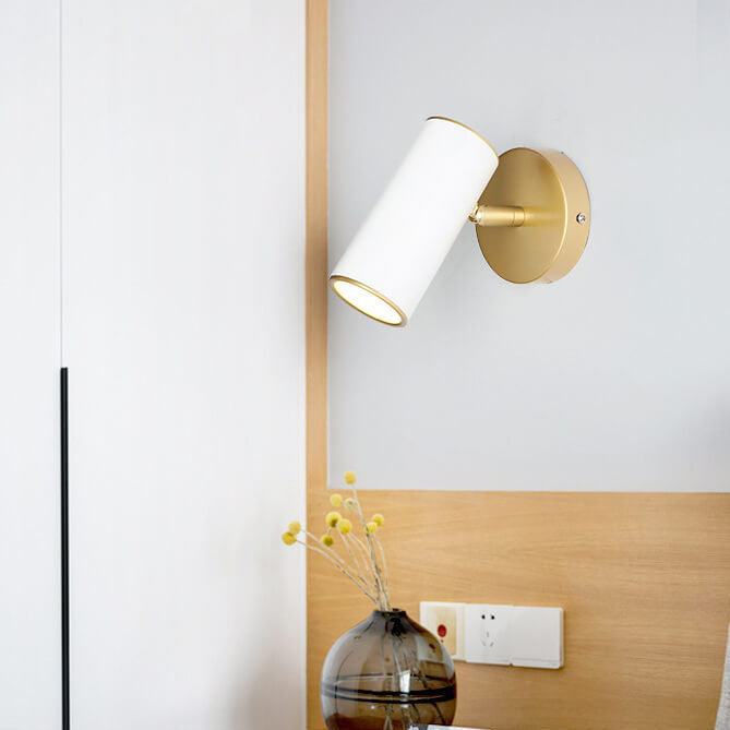 Modern Simplicity Cylindrical Spotlight 1-Light Reading Wall Sconce Lamp