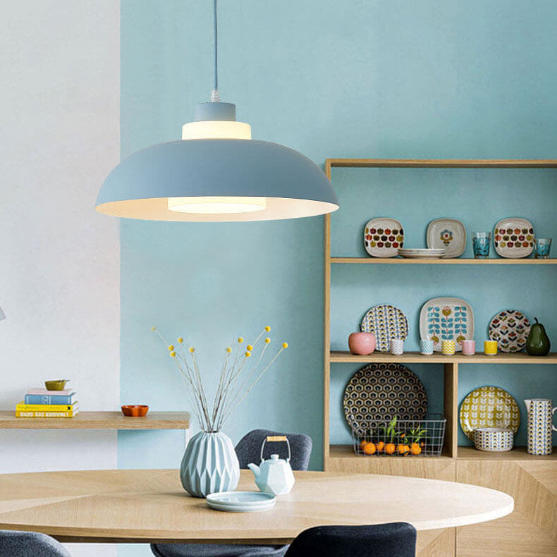 Modern Macaron Acrylic Aluminum Pendant Light - 1-Light Fixture